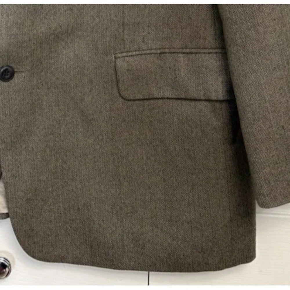 Vintage Fenzia Men's 46 Medium Blazer Brown 100% Wool  Sport Coat Made in Israel